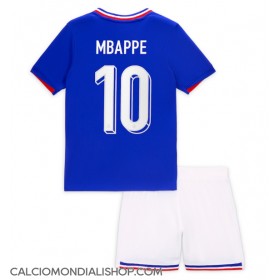 Maglie da calcio Francia Kylian Mbappe #10 Prima Maglia Bambino Europei 2024 Manica Corta (+ Pantaloni corti)